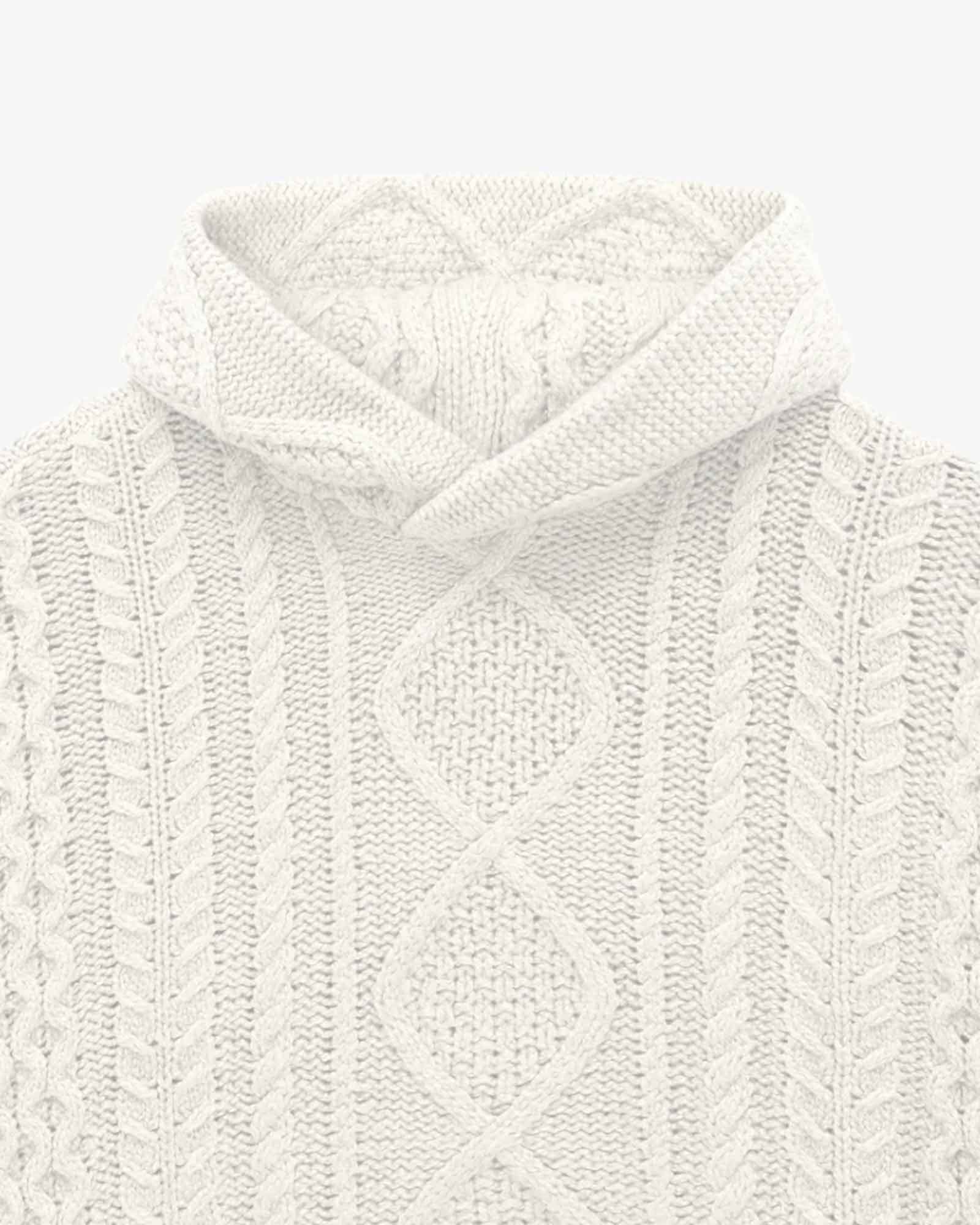 ESSENTIALS・エッセンシャルズ - ニット・セーター CABLE KNIT HOODIE / CLOUD DANCER