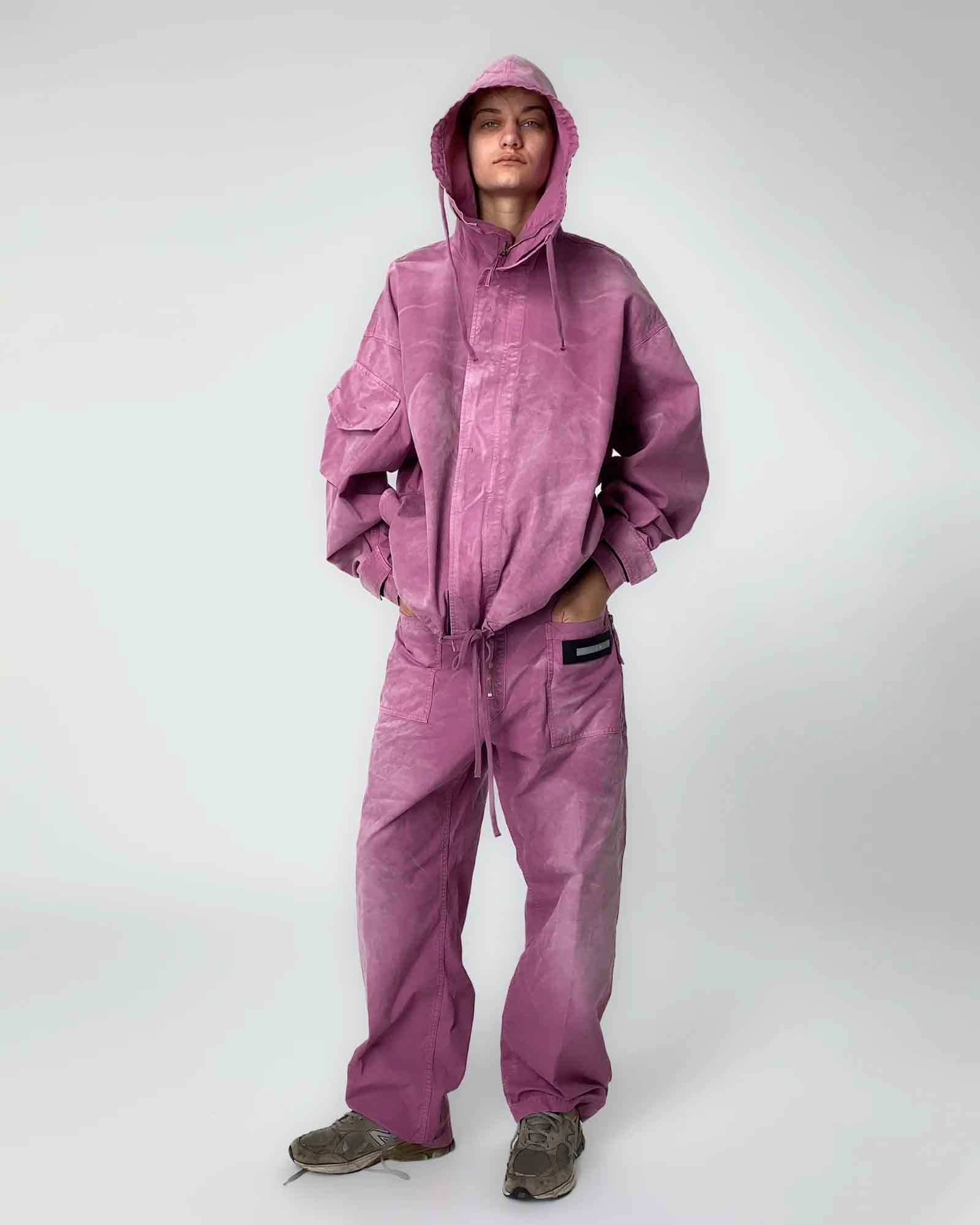 Aries × CANVAS PARACHUTE JACKET / PINK