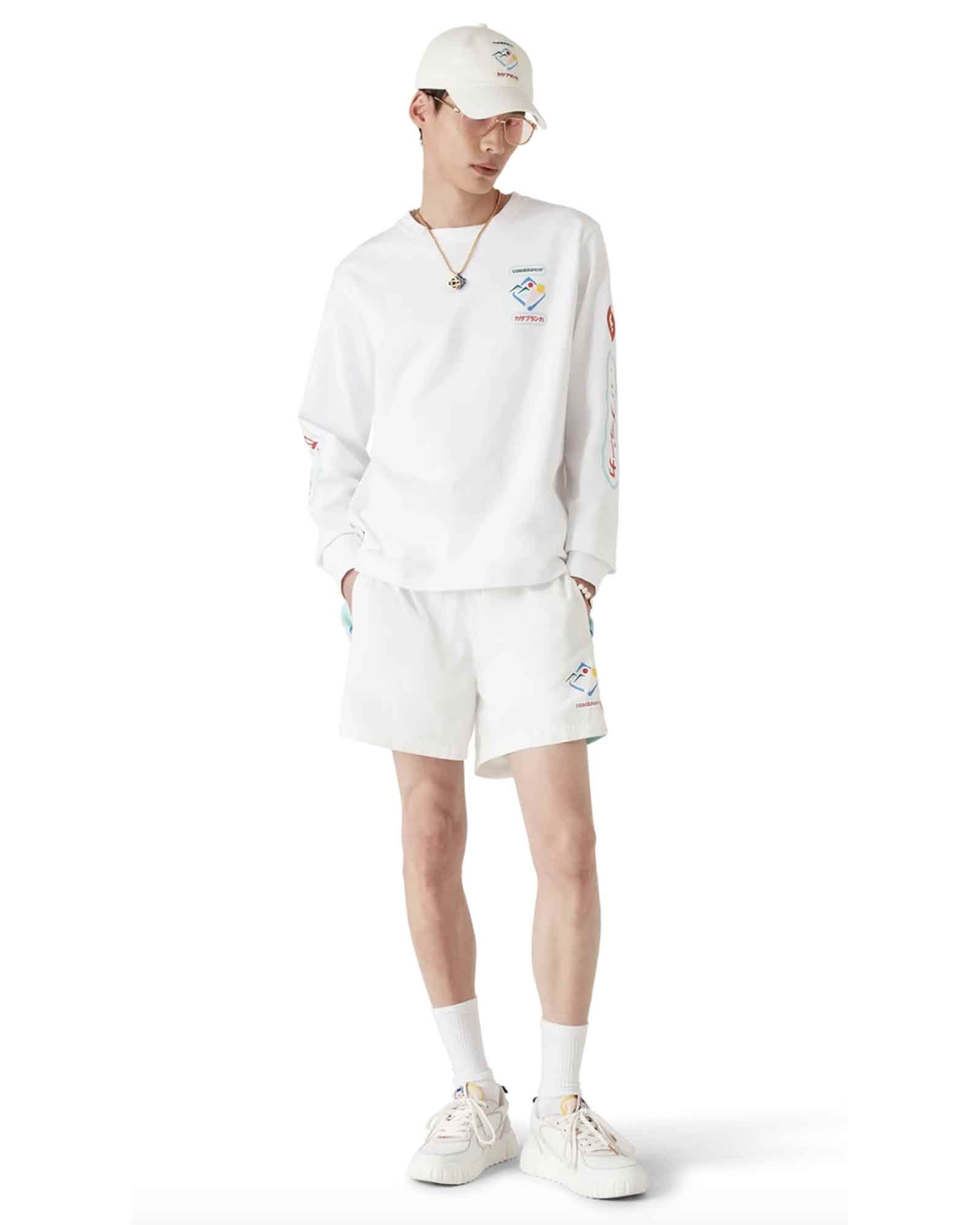 CASABLANCA・casablanca -  FUJI DREAM SCREEN PRINTED LONG SLEEVE T-SHIRT / WHITE