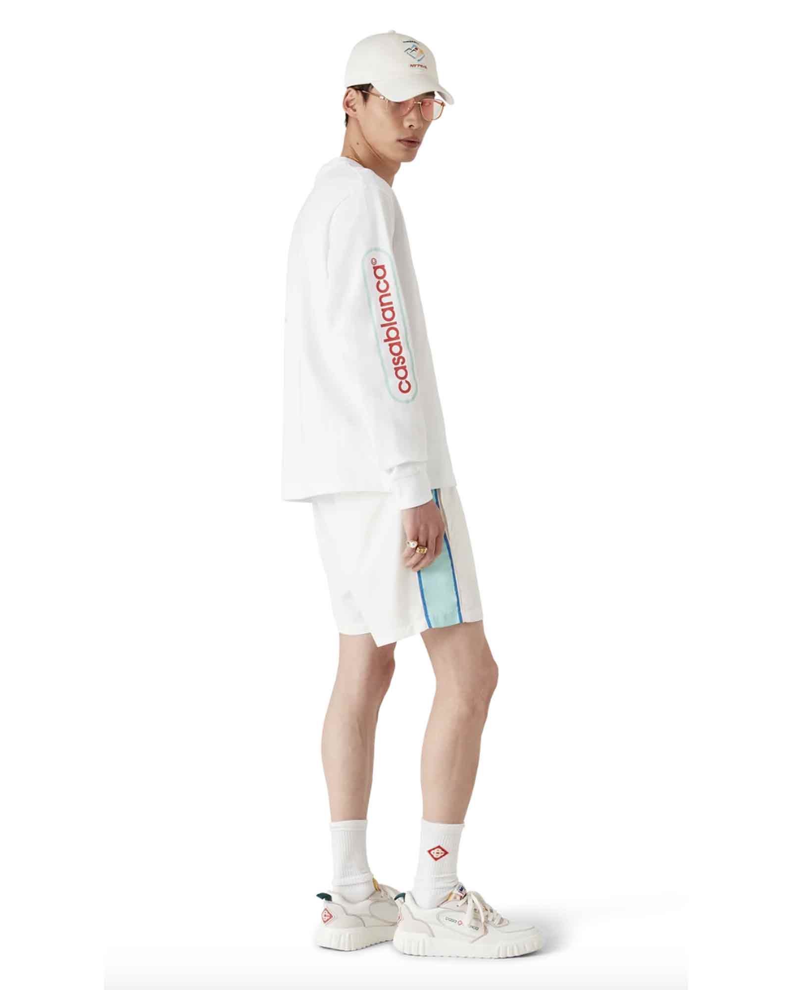 CASABLANCA・casablanca -  FUJI DREAM SCREEN PRINTED LONG SLEEVE T-SHIRT / WHITE