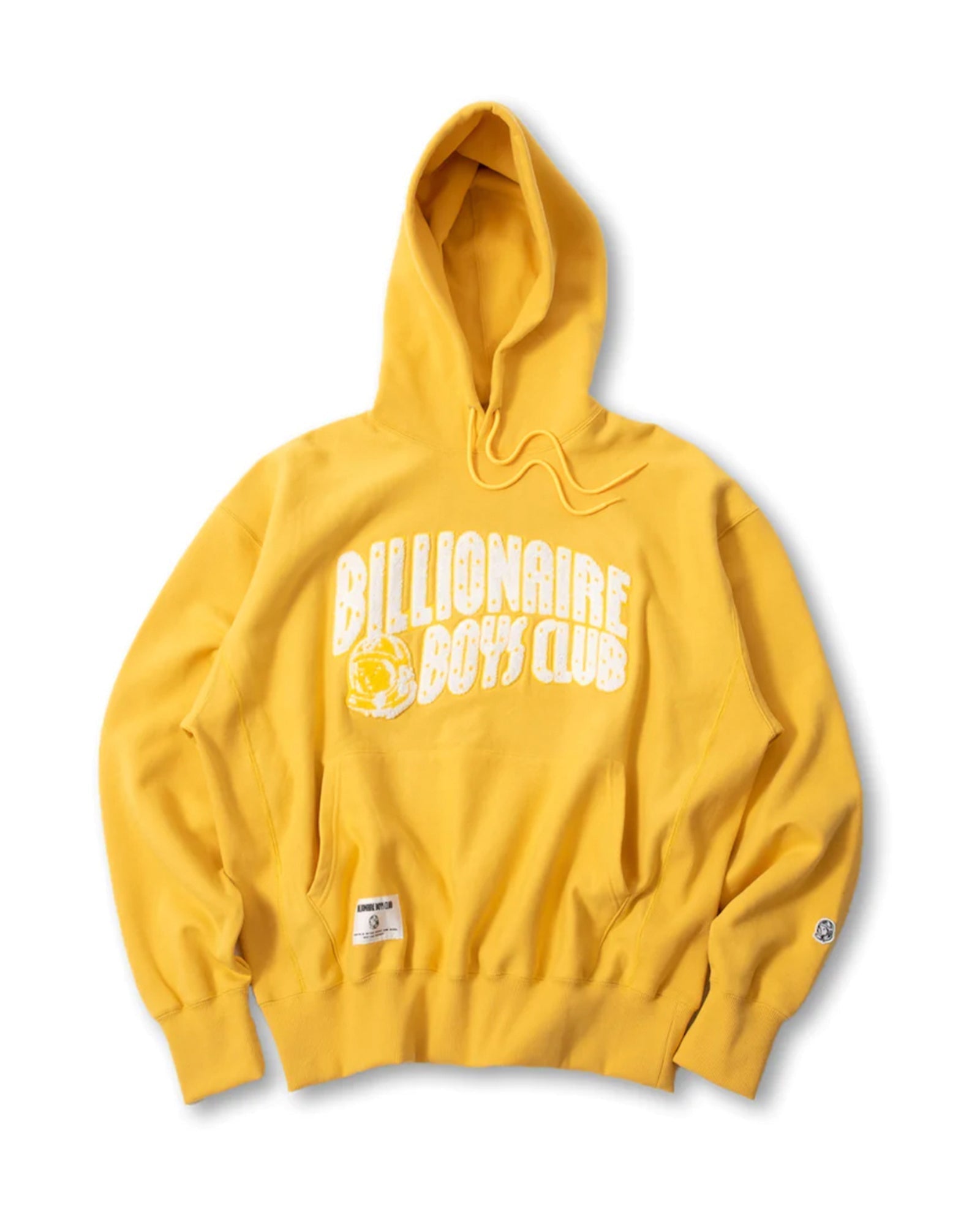 CHENILLE LOGO COTTON HOODIE / YELLOW