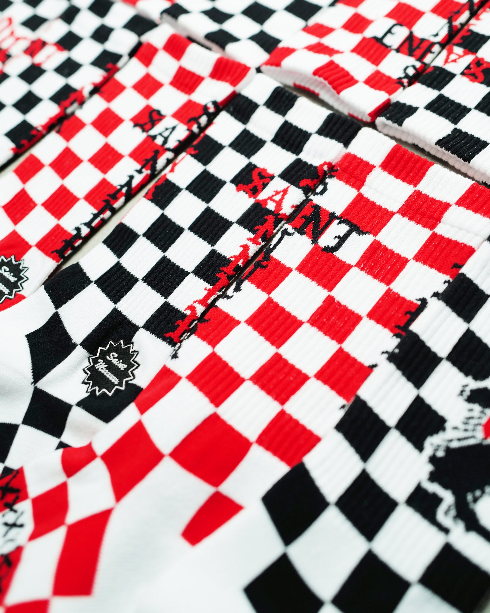 ©SAINT M××××××・セントマイケル - ソックス・レッグウェア SOCKS/SINNER / BLACK+RED