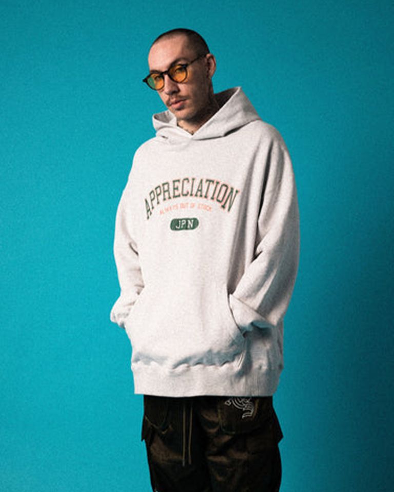 ALWAYS OUT OF STOCK・オールウェイズ アウト オブ ストック - パーカー・フーディ COLLEGE LOGO PULLOVER / GRAY