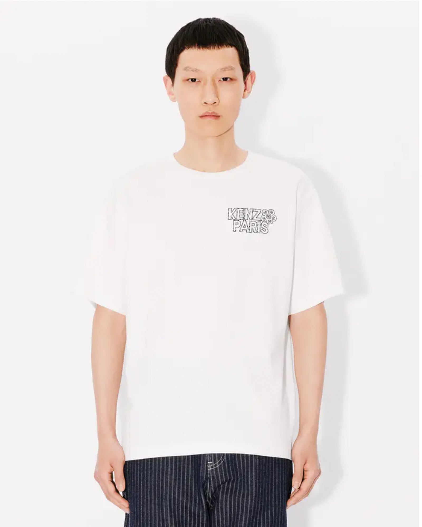 KENZO・Kenzo -  CONSTELLATION EMB OVERSIZE TEE / OFF WHITE