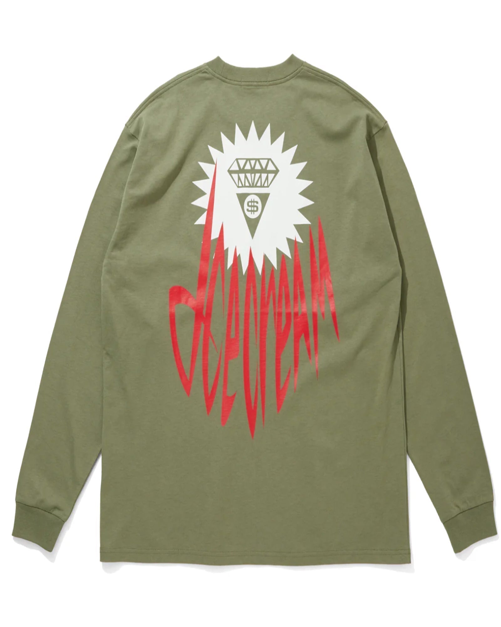 BILLIONAIRE BOYS CLUB / ICECREAM × COTTON LS T-SHIRT RUNNING DOG / KHAKI