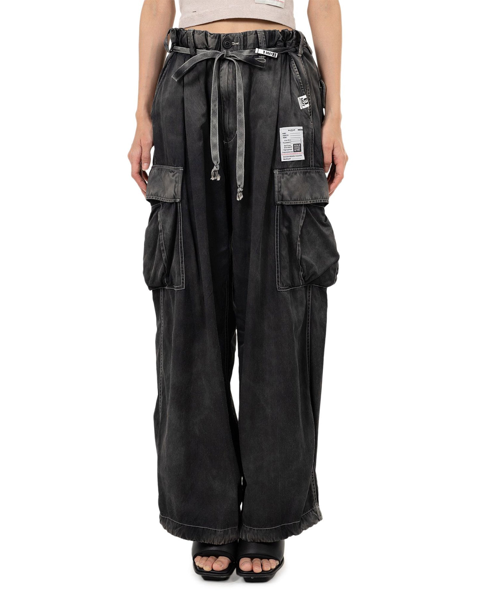 MIHARA YASUHIRO・ミハラヤスヒロ - Tシャツ・カットソー C/R SATIN CARGO PT / BLACK