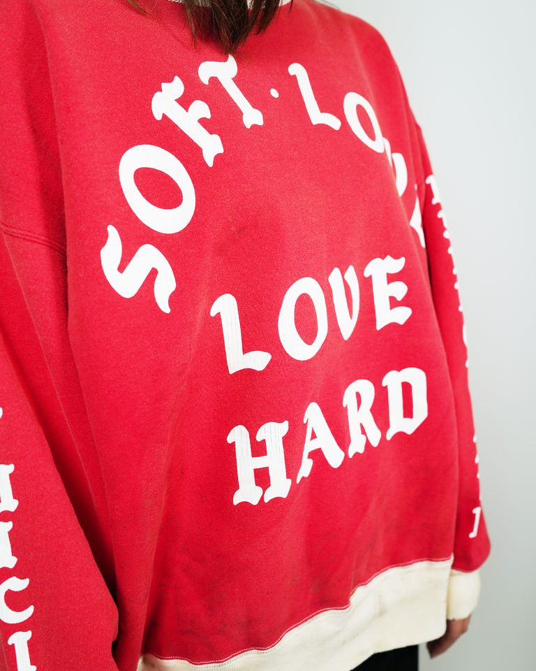 ©SAINT M××××××・セントマイケル - スウェット CREW SWT/SOFT LOVE / RED