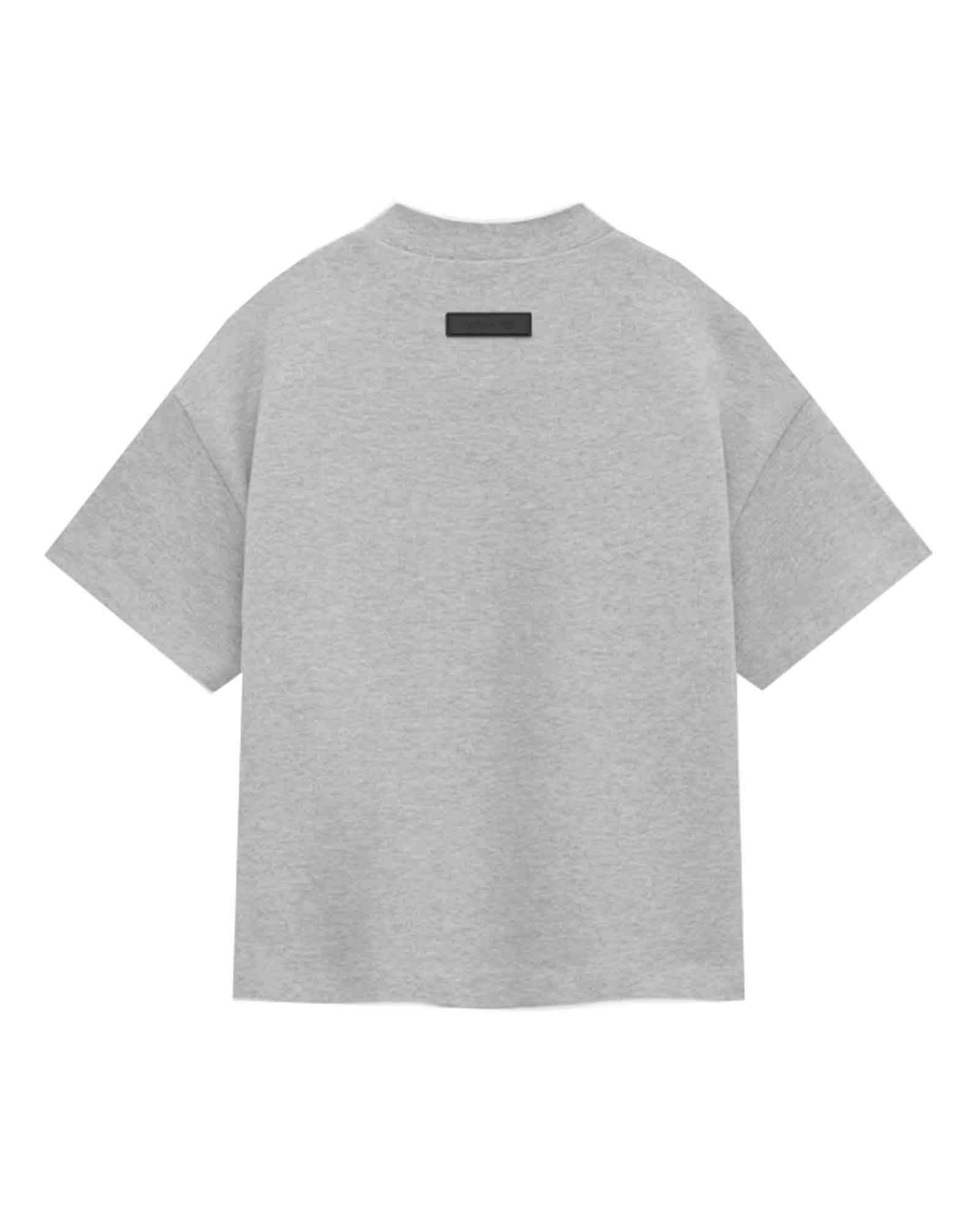 ESSENTIALS × CREWNECK T-SHIRT / LIGHT HEATHER GREY / (Kids)
