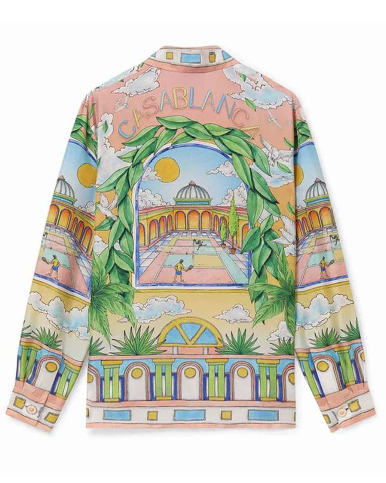 CASABLANCA × CUBAN COLLAR LONG SLEEVE SHIRT / MULTI