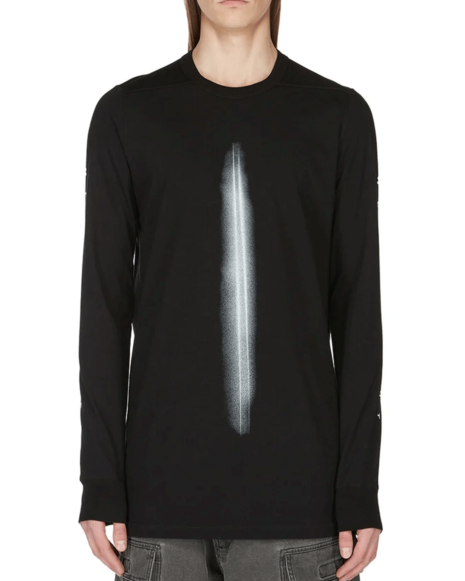 RICK OWENS DRKSHDW・リックオウエンス ダークシャドウ - L/S Tシャツ LEVEL LS T  / BLACK/MILK