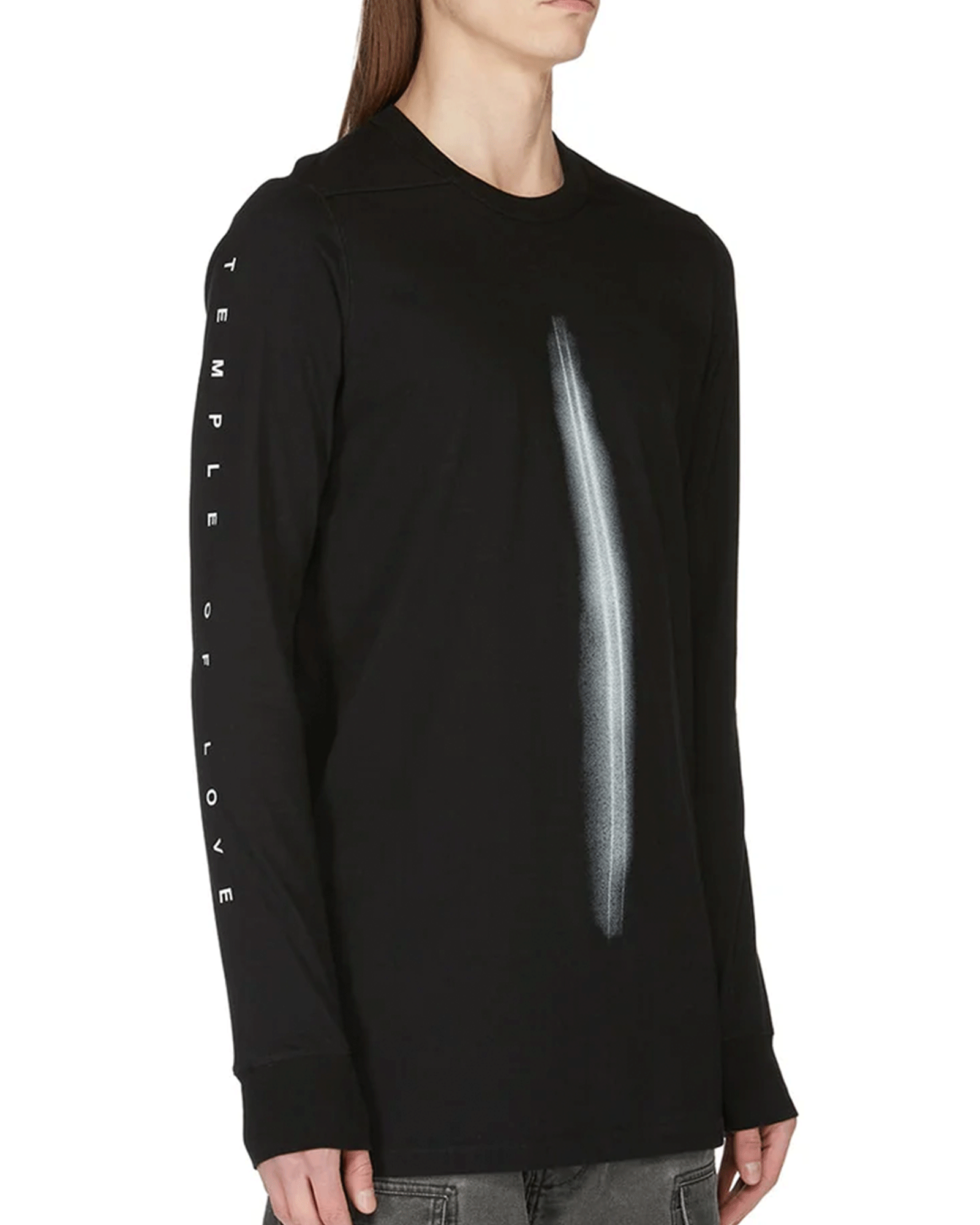 RICK OWENS DRKSHDW・リックオウエンス ダークシャドウ - L/S Tシャツ LEVEL LS T  / BLACK/MILK