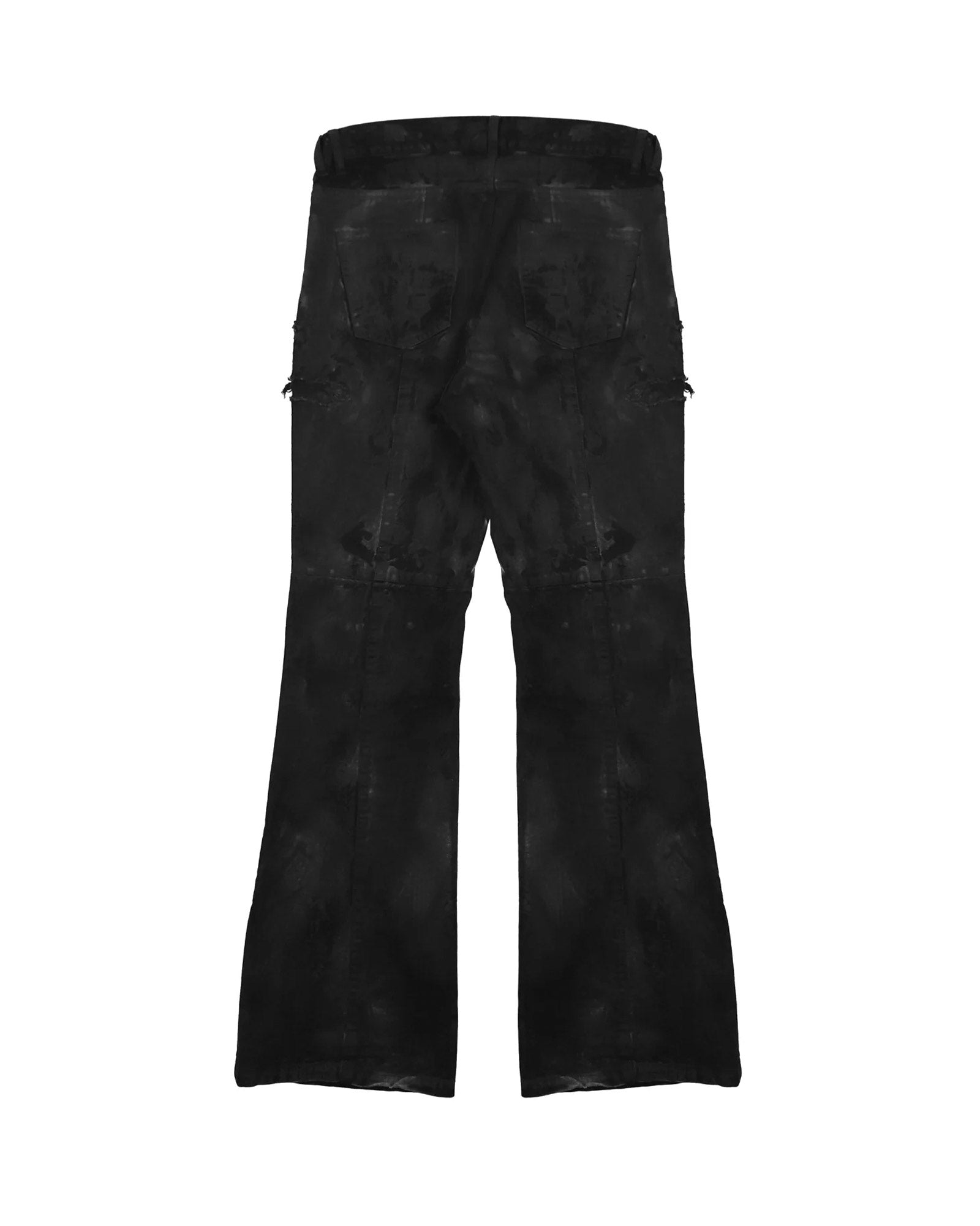 LAST NEST・ラストネスト - デニムパンツ COATING DENIM FLARE PANTS / BLACK
