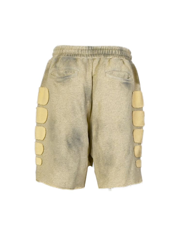 SATOSHI NAKAMOTO・サトシナカモト - ハーフ・ショートパンツ DESTROTED PATCHWORK MOTO SHORT /HEATHER