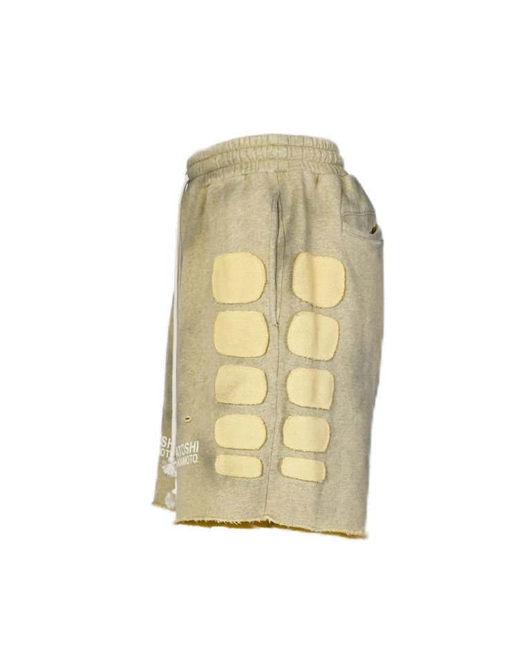 SATOSHI NAKAMOTO・サトシナカモト - ハーフ・ショートパンツ DESTROTED PATCHWORK MOTO SHORT /HEATHER