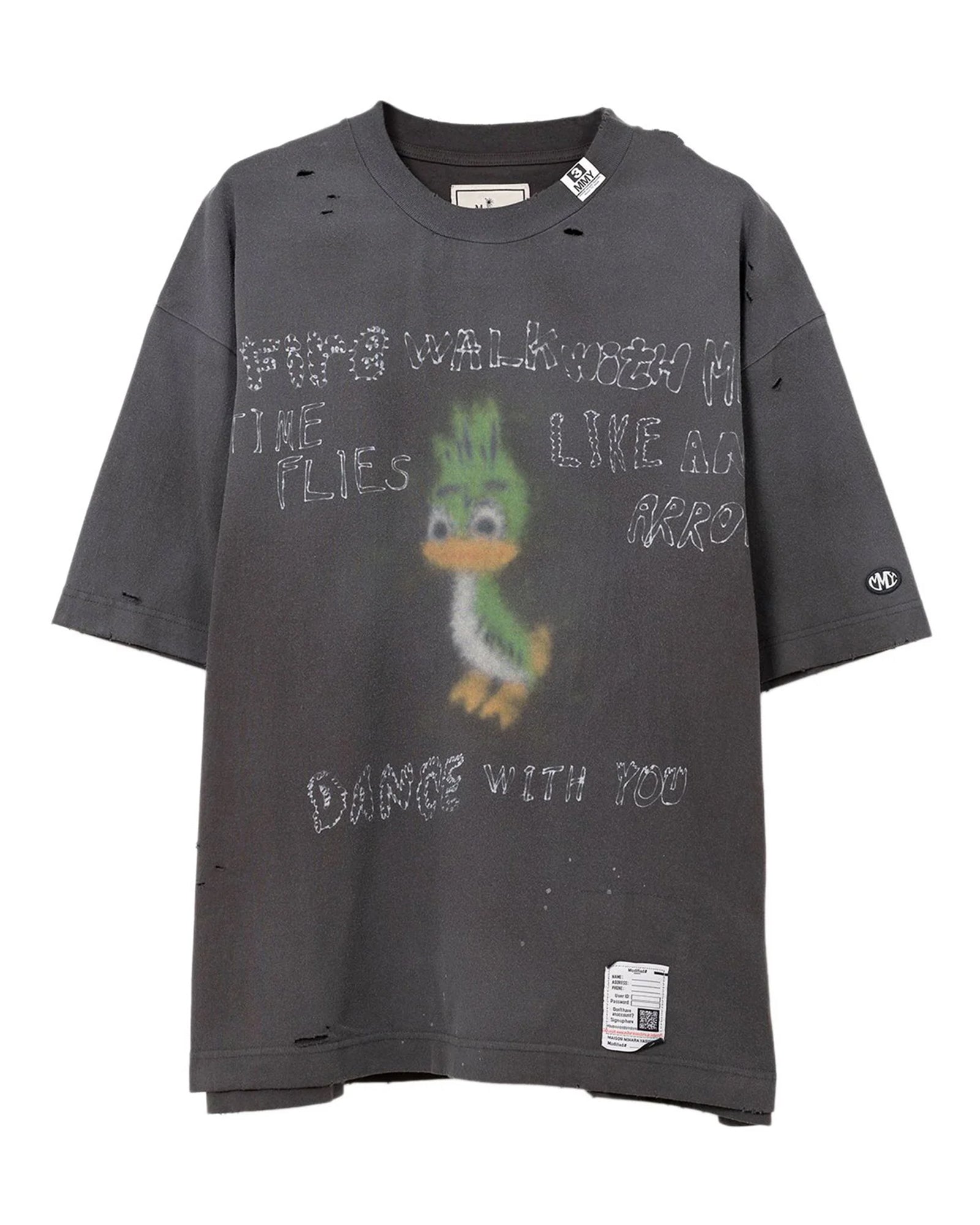 MIHARA YASUHIRO・ミハラヤスヒロ - Tシャツ・カットソー DISTRESSED TEE / BLACK