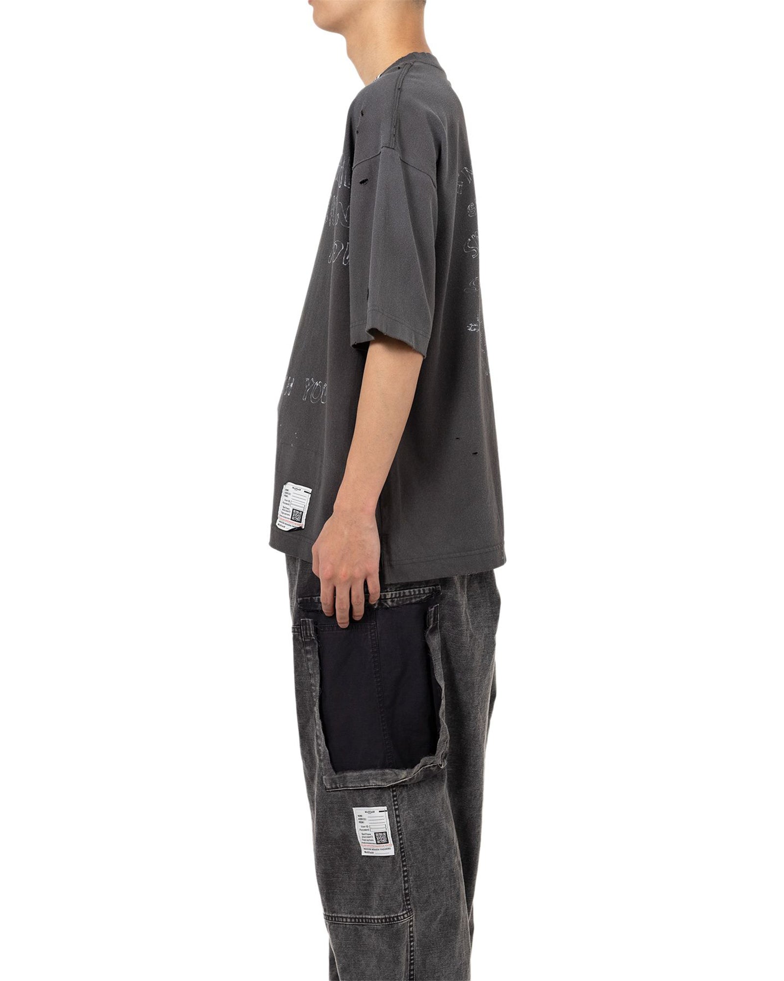 MIHARA YASUHIRO・ミハラヤスヒロ - Tシャツ・カットソー DISTRESSED TEE / BLACK