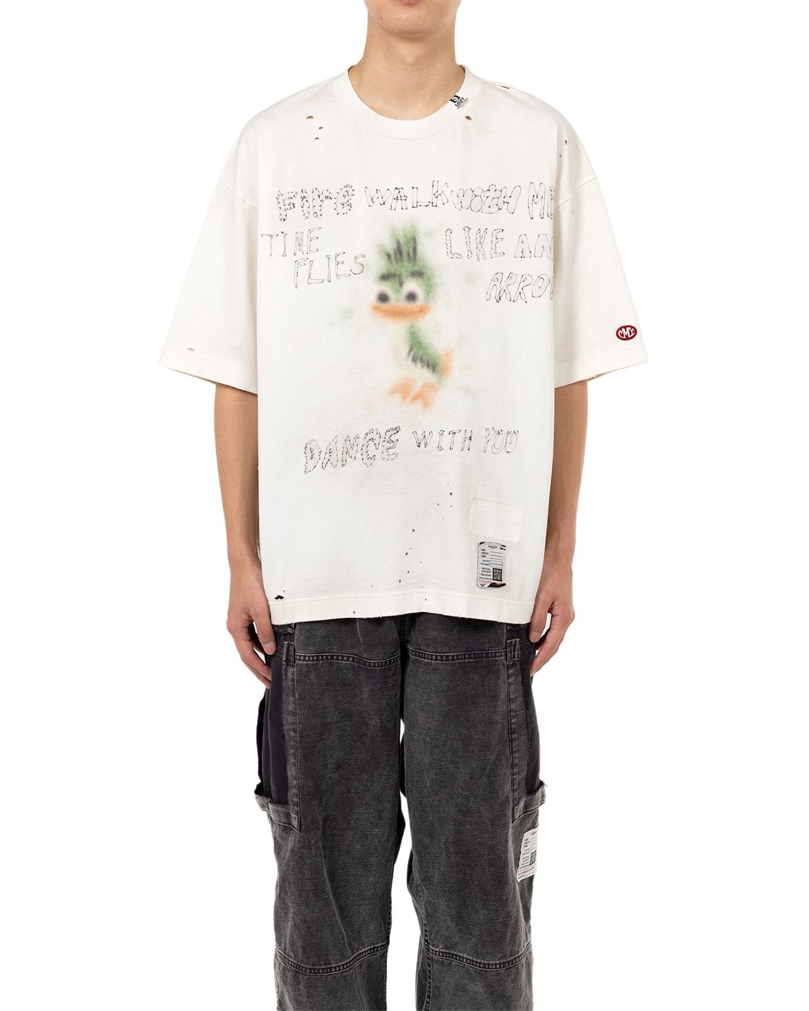 MIHARA YASUHIRO・ミハラヤスヒロ - Tシャツ・カットソー DISTRESSED TEE / WHITE