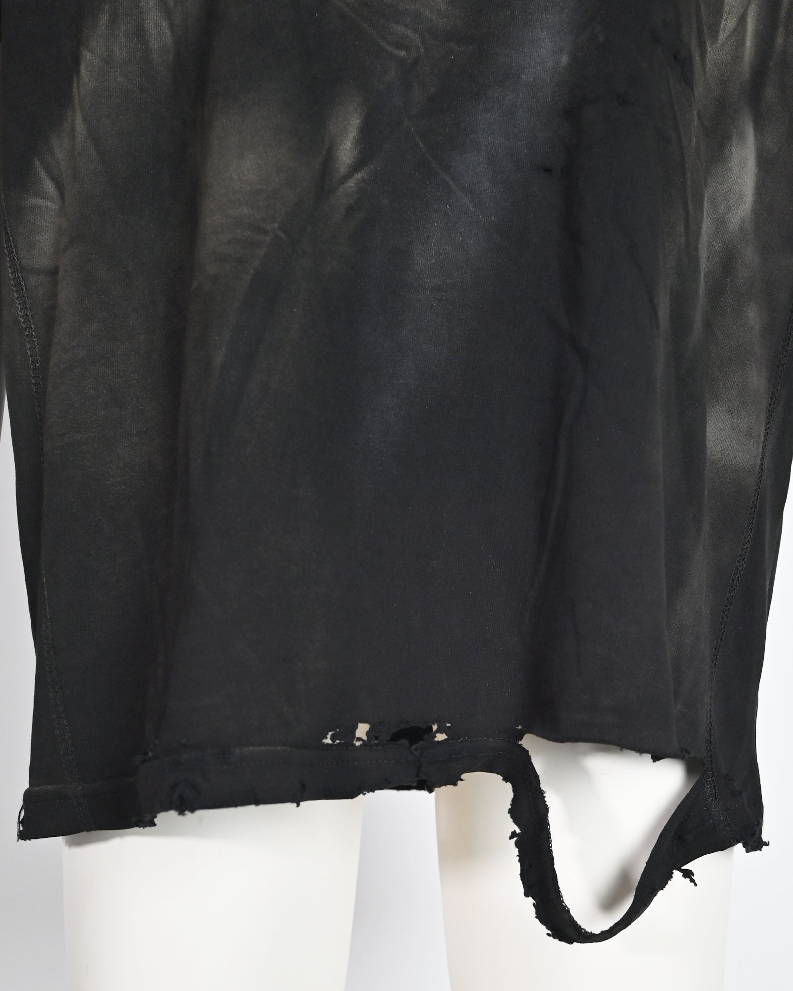 VLONE・Vee loan -  DISTRESSED DONT-BODYYOURSELF-T-SHIRT / BLACK