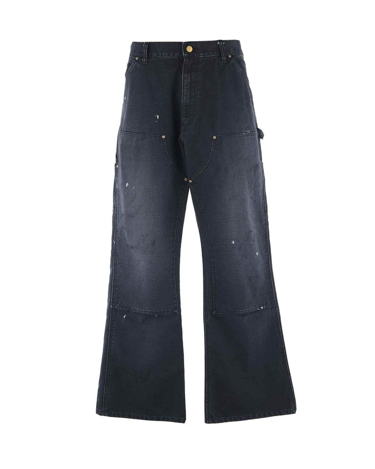 ©SAINT M×××××× × DOUBLE KNEE PANTS / BLACK