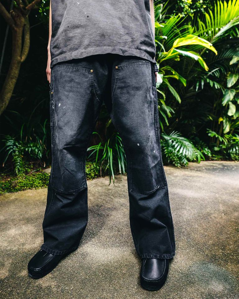 ©SAINT M×××××× × DOUBLE KNEE PANTS / BLACK