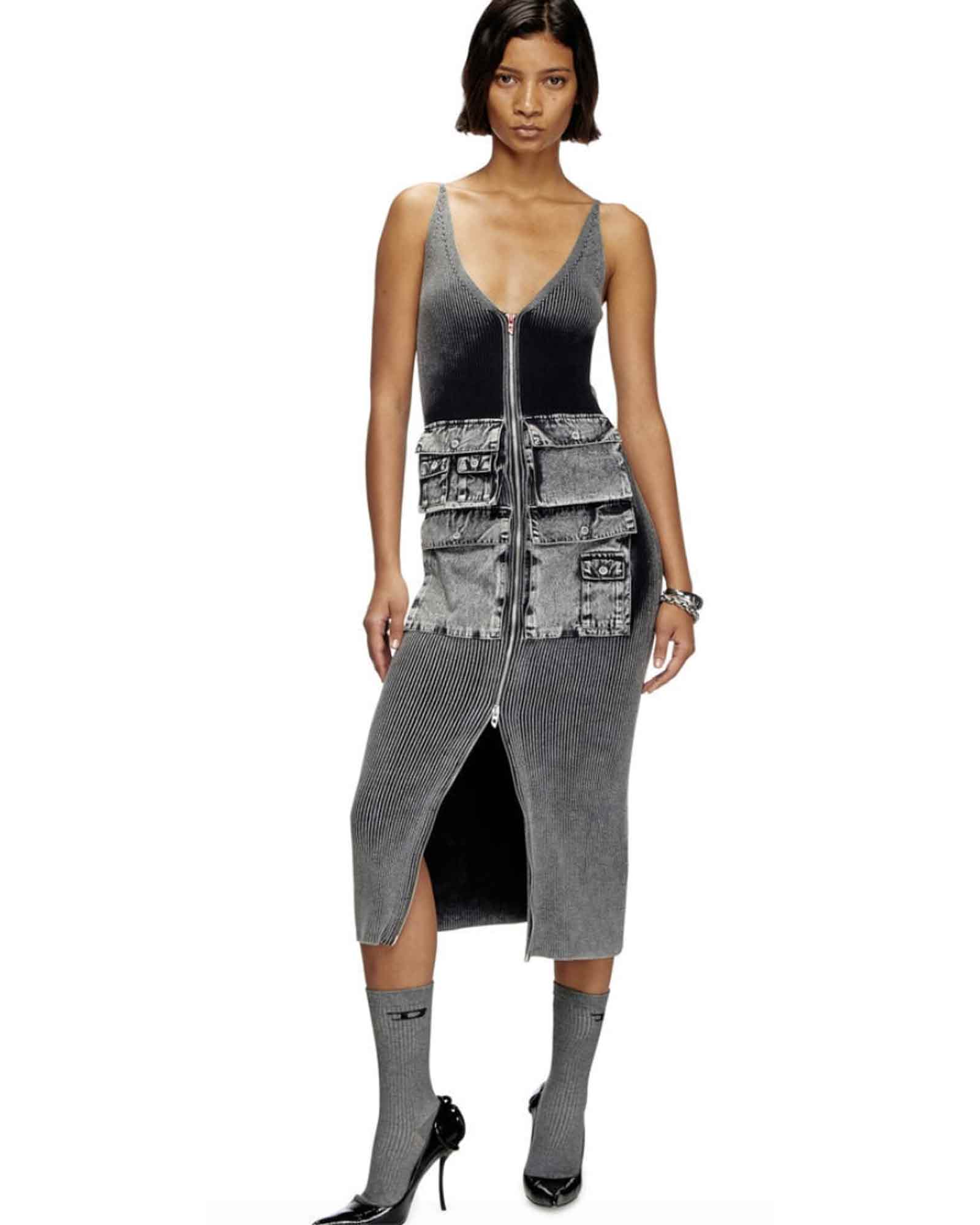 DIESEL・ディーゼル - スカート・ワンピース DRESSES / DARK GREY