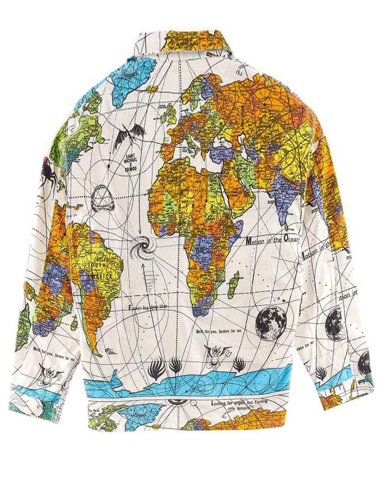 ©SAINT M××××××・saint michael -  DW_PAJAMA SH/WORLD MAP / WHITE