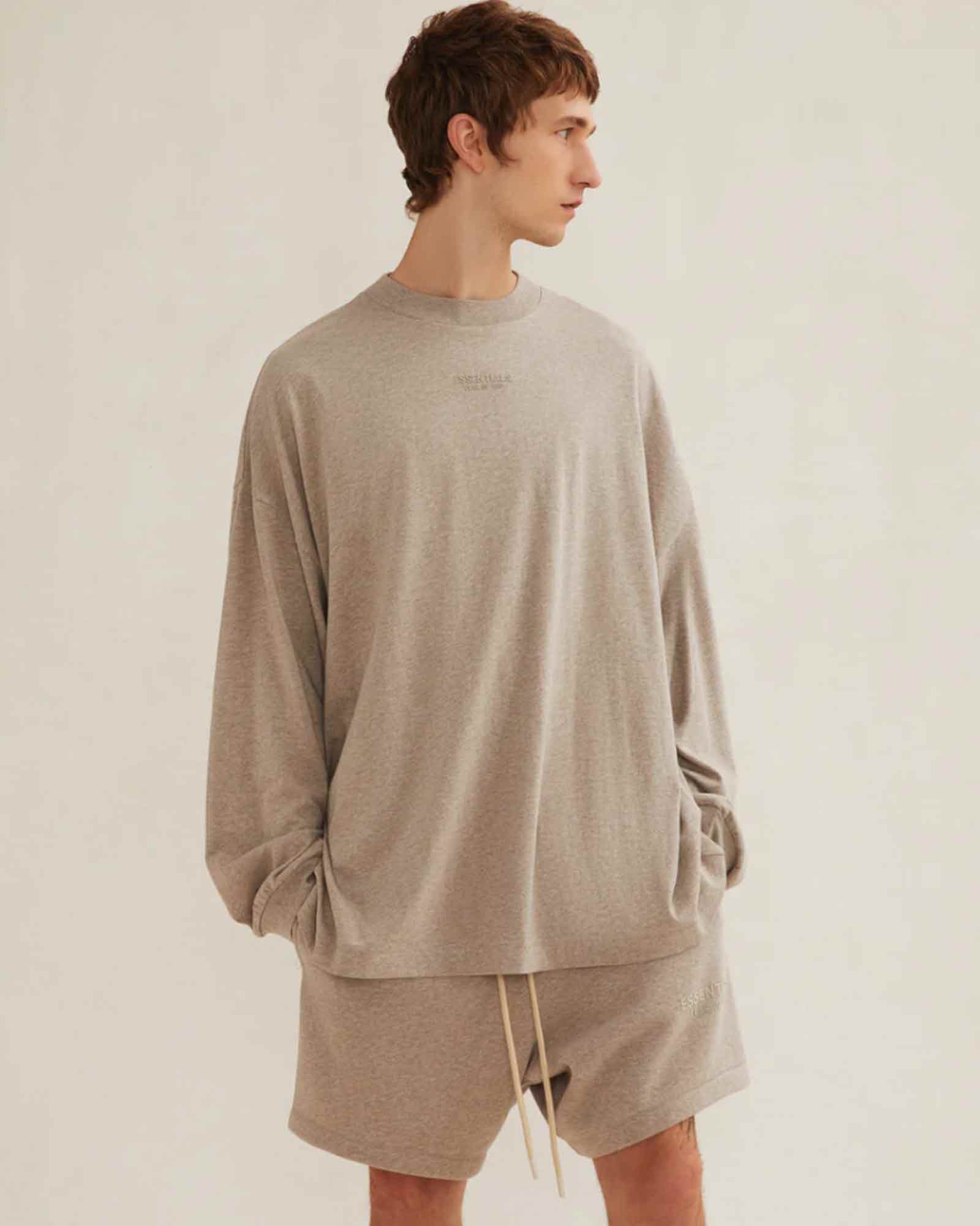 ESSENTIALS・エッセンシャルズ - L/S Tシャツ ESSENTIALS LS TEE / CORE HEATHER