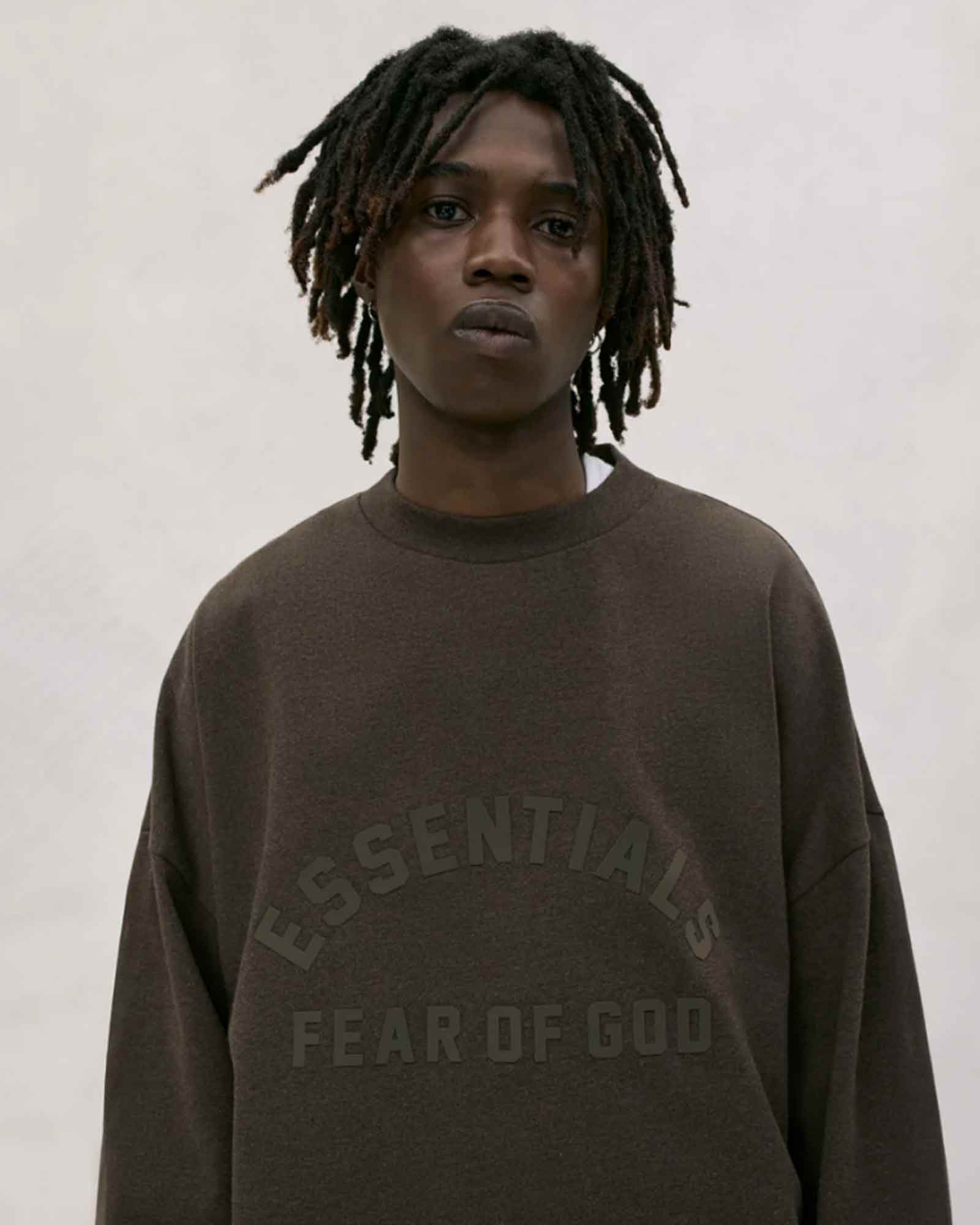 ESSENTIALS × ESSENTIALS L/S TEE / HEATHER WOOD
