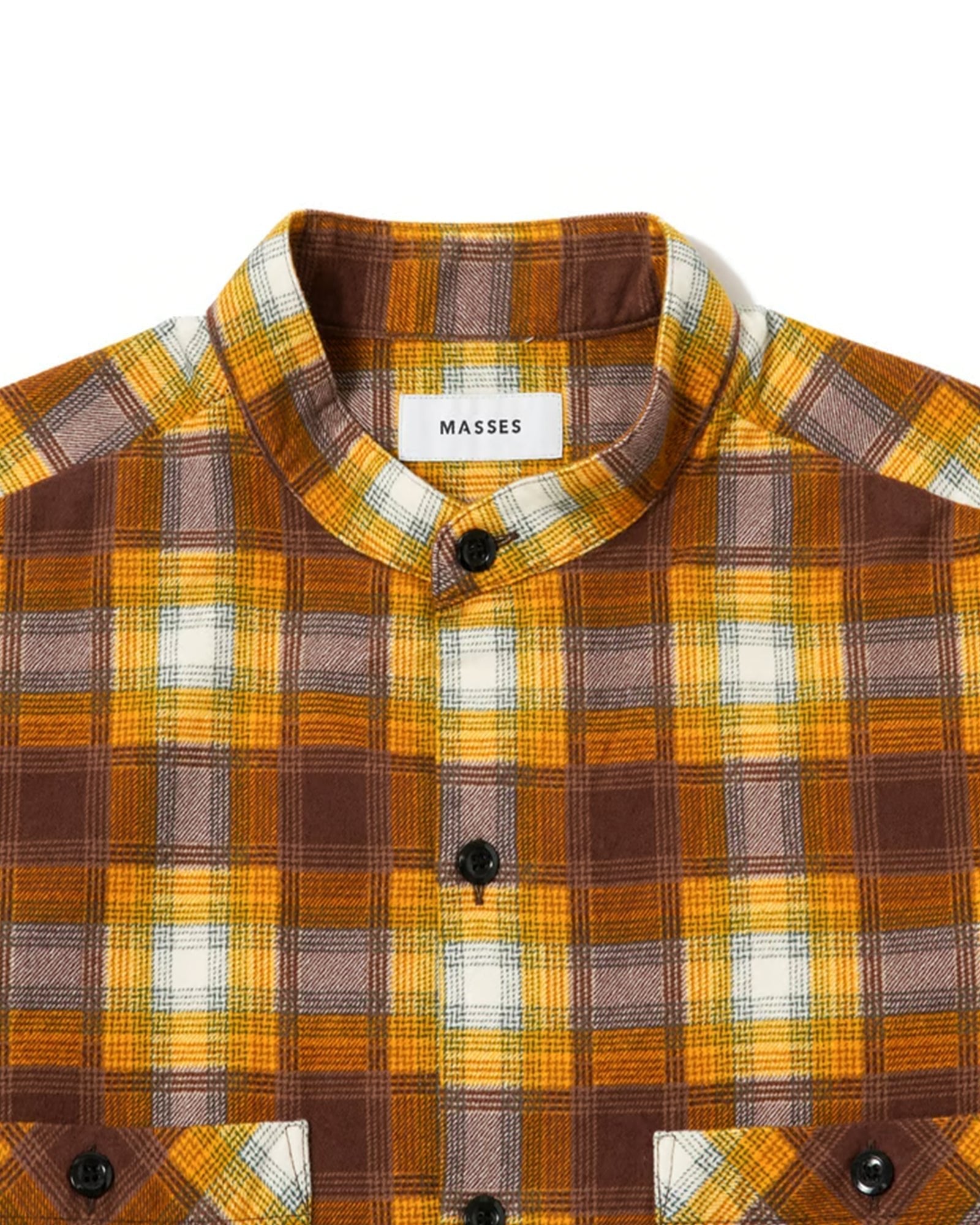 MASSES × FLANNEL PLAID SHIRT.ST / MUSTARD