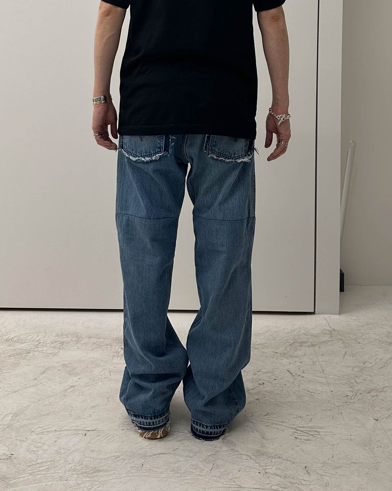 READYMADE・レディメイド -  FLARE WIDE DENIM / BLUE