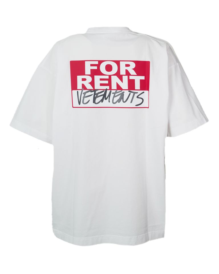 VETEMENTS × FOR RENT OVERSIZED T-SHIRT / WHITE