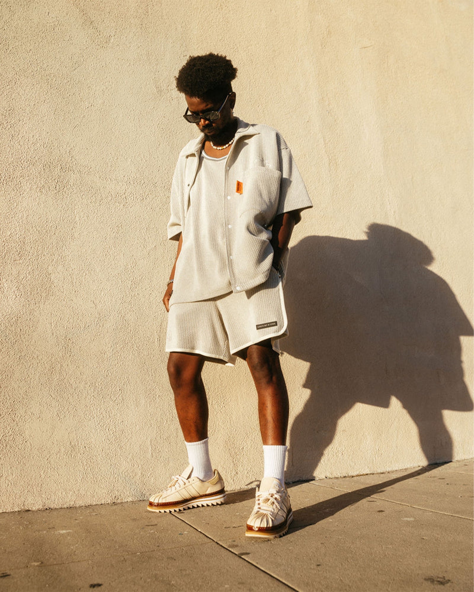 ALWAYS OUT OF STOCK・オールウェイズ アウト オブ ストック - ハーフ・ショートパンツ FRILL STRIPES BASKETBALL SHIRTS / GRAY
