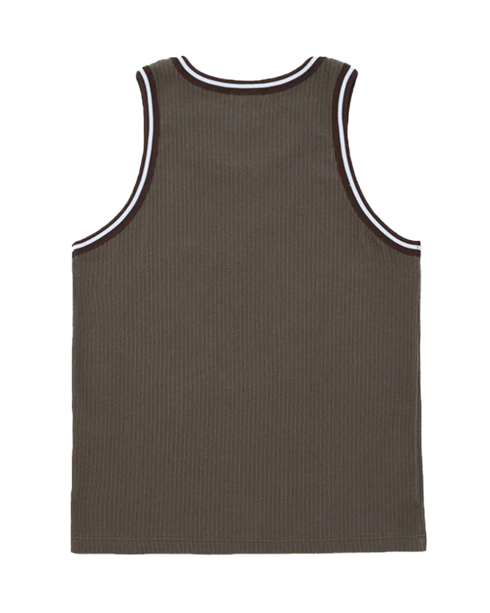 ALWAYS OUT OF STOCK・オールウェイズ アウト オブ ストック - トップス FRILL STRIPES TANK TOP / BROWN