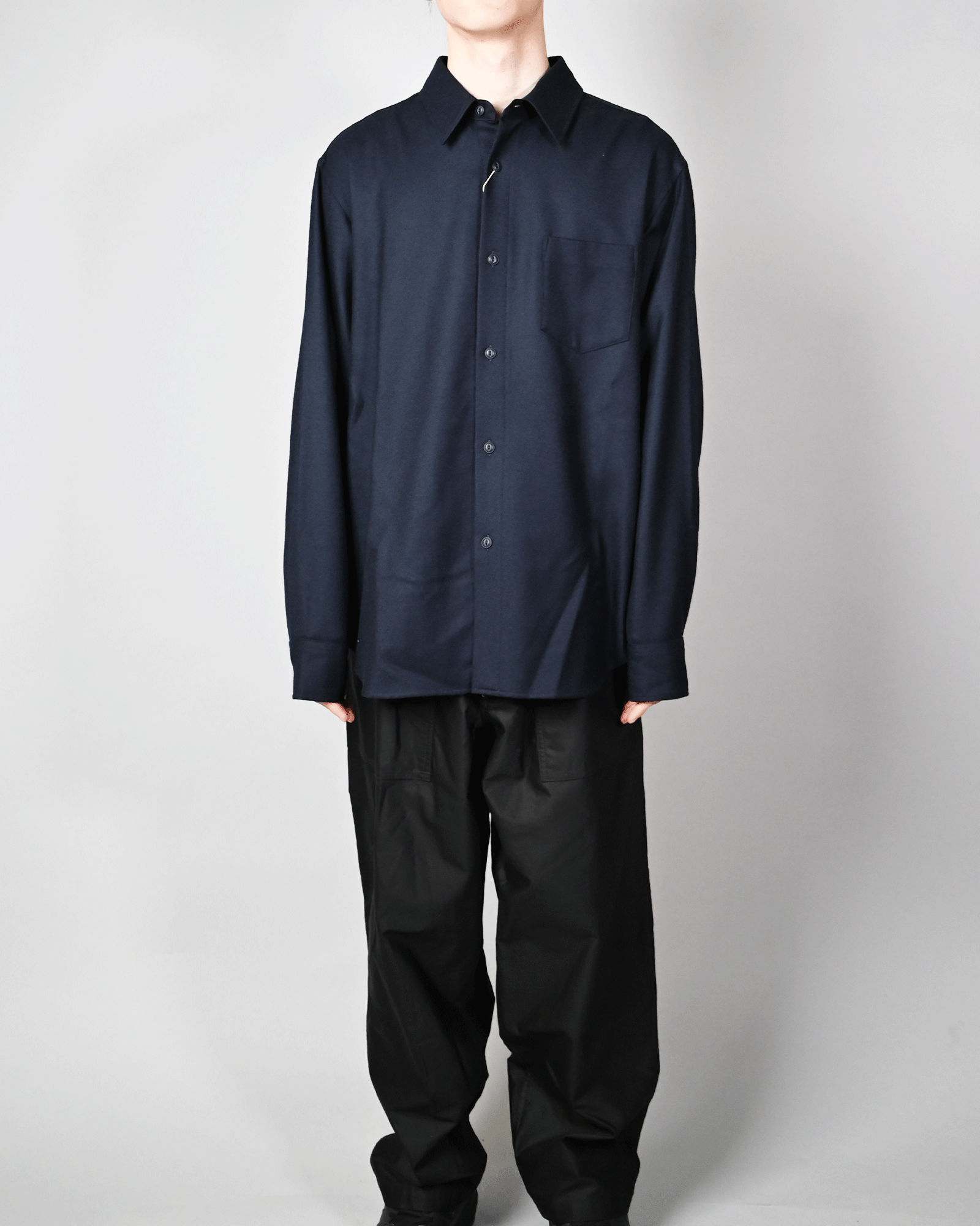 FUMITO GANRYU (Fumito Ganryu) AW24 ZIPPER PLEATED JK / NAVY FUMITO GANRYU (Fumito Ganryu) AW24 ZIPPER PLEATED JK / NAVY