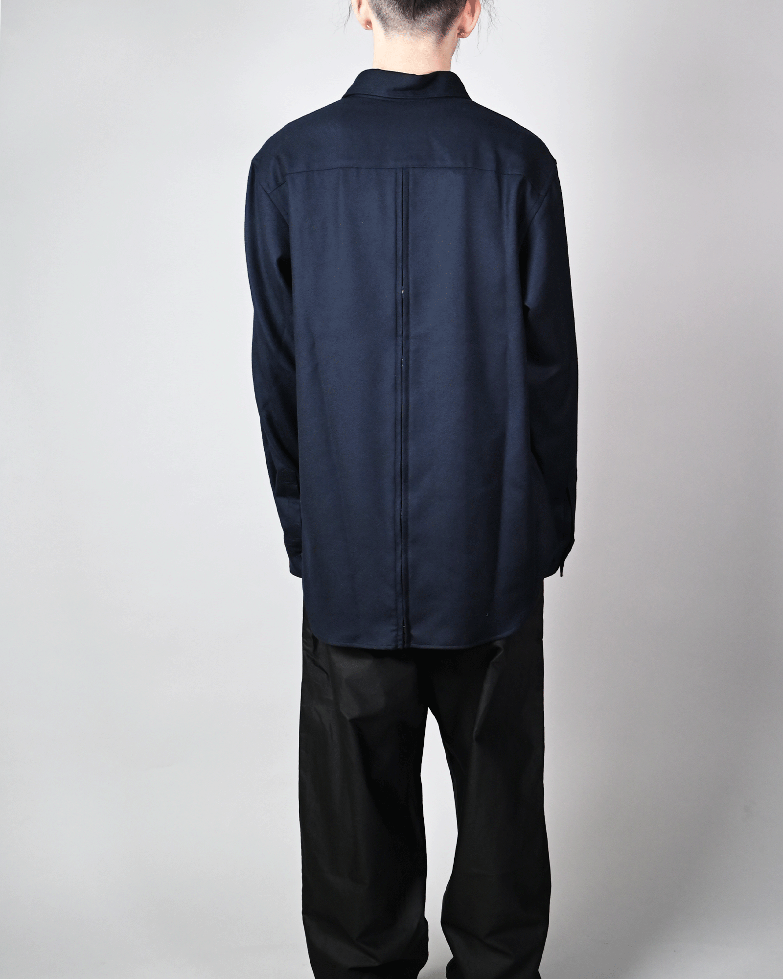 FUMITO GANRYU (Fumito Ganryu) AW24 ZIPPER PLEATED JK / NAVY FUMITO GANRYU (Fumito Ganryu) AW24 ZIPPER PLEATED JK / NAVY