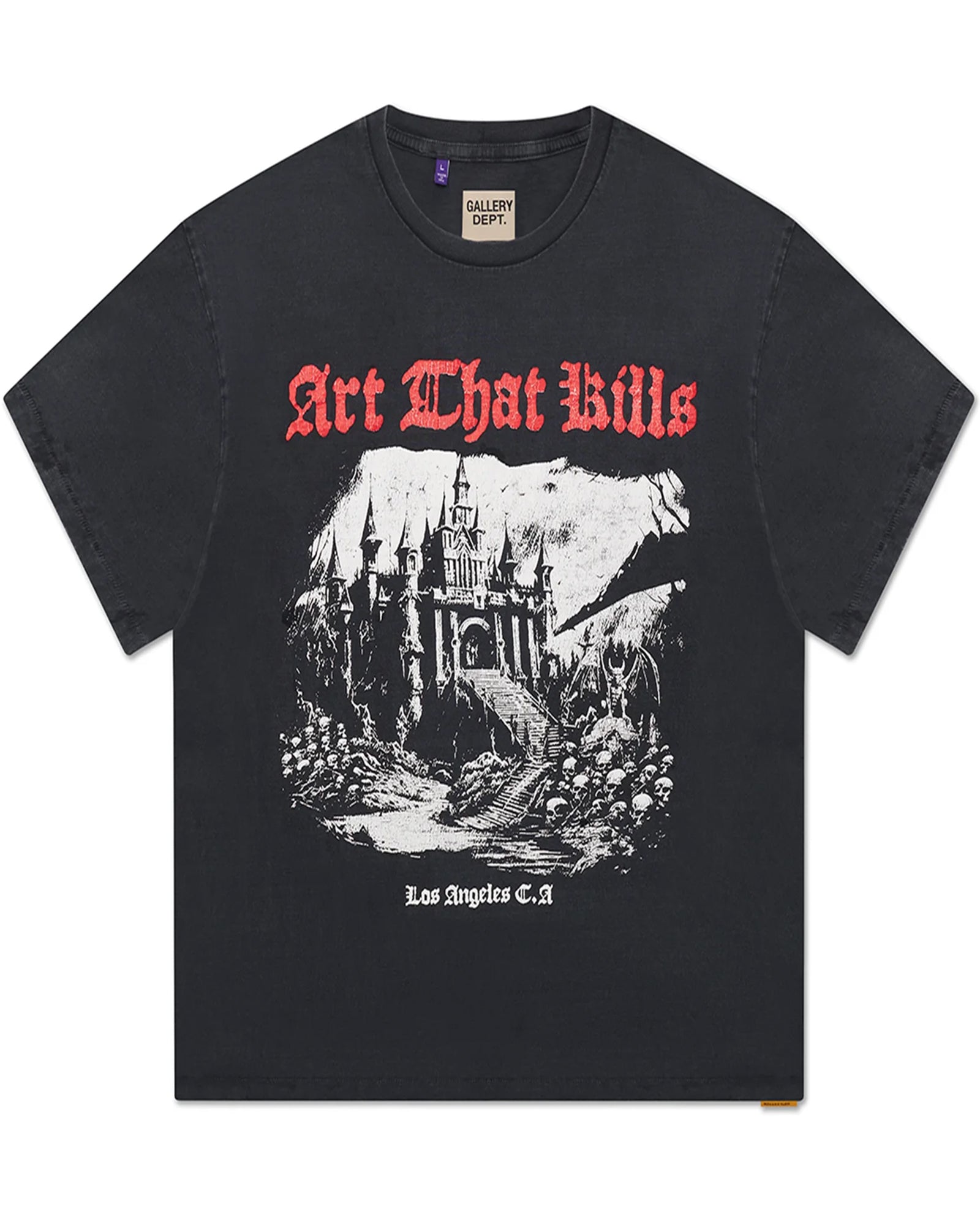 GALLERY DEPT.・ギャラリー デプト - Tシャツ・カットソー ATK CASTLE TEE / VINTAGE BLACK
