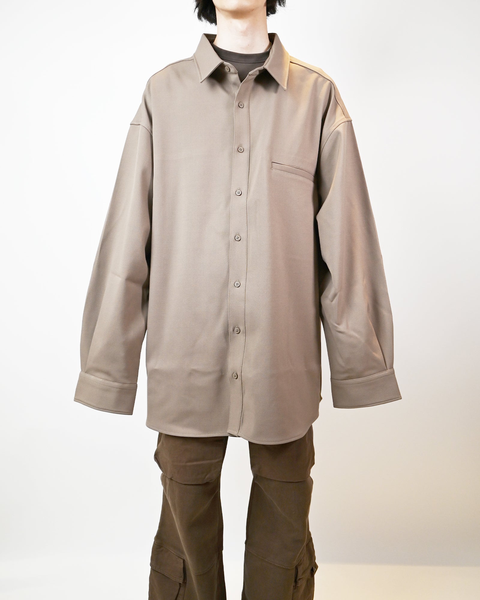 Entire studios × GIANT WOOL SHIRT / CLAY