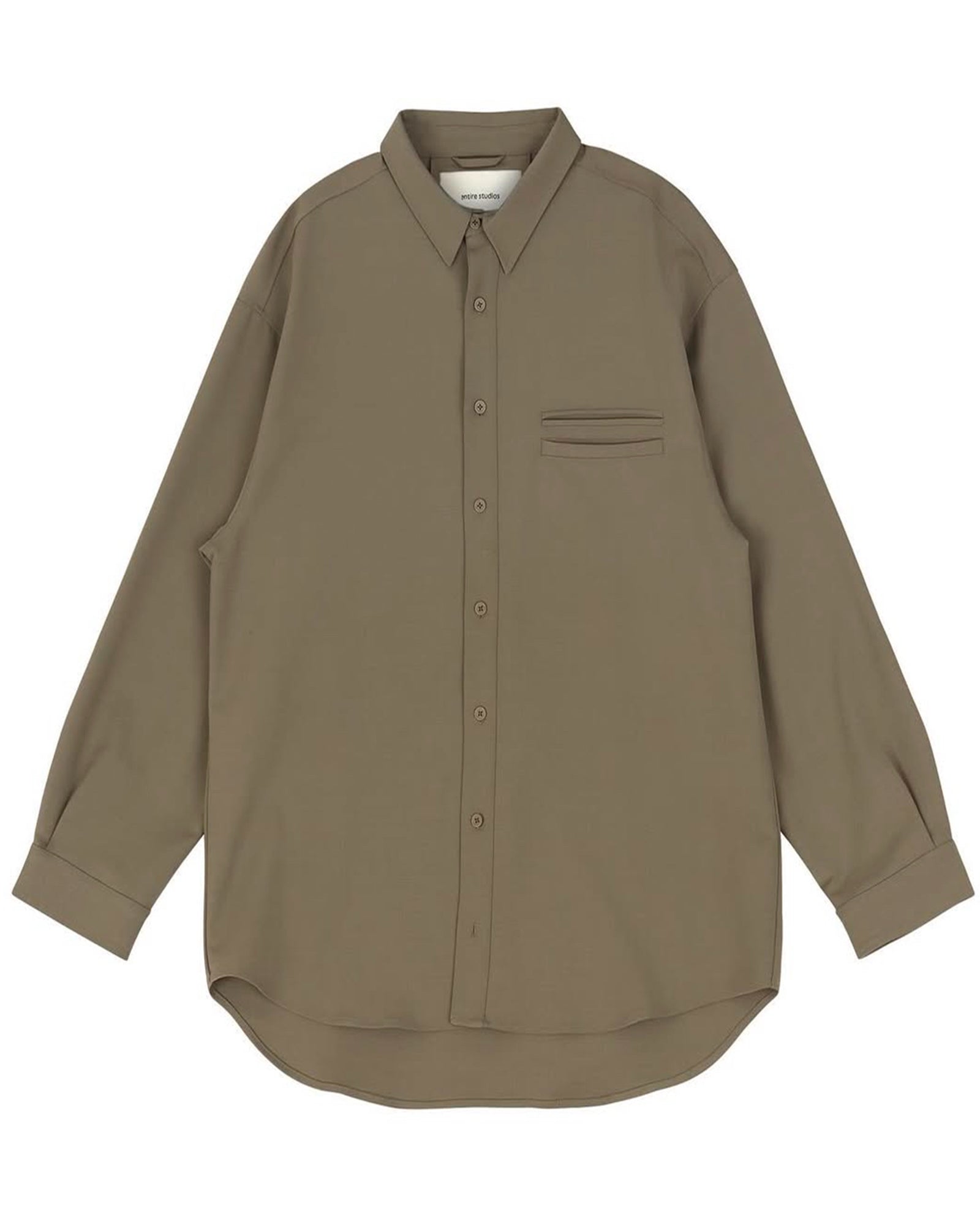 Entire studios × GIANT WOOL SHIRT / CLAY
