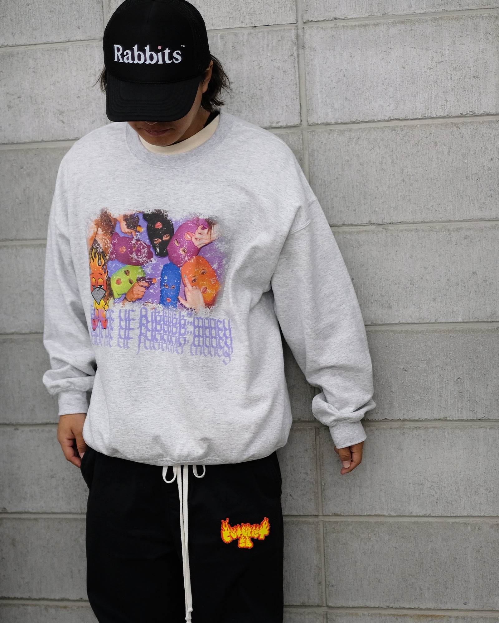 CVTVLIST × GIVE ME MONEY CREWNECK / ASH GRAY