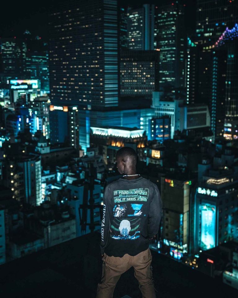 ©SAINT M×××××× × GS_LS TEE/ILYA GITS / BLACK