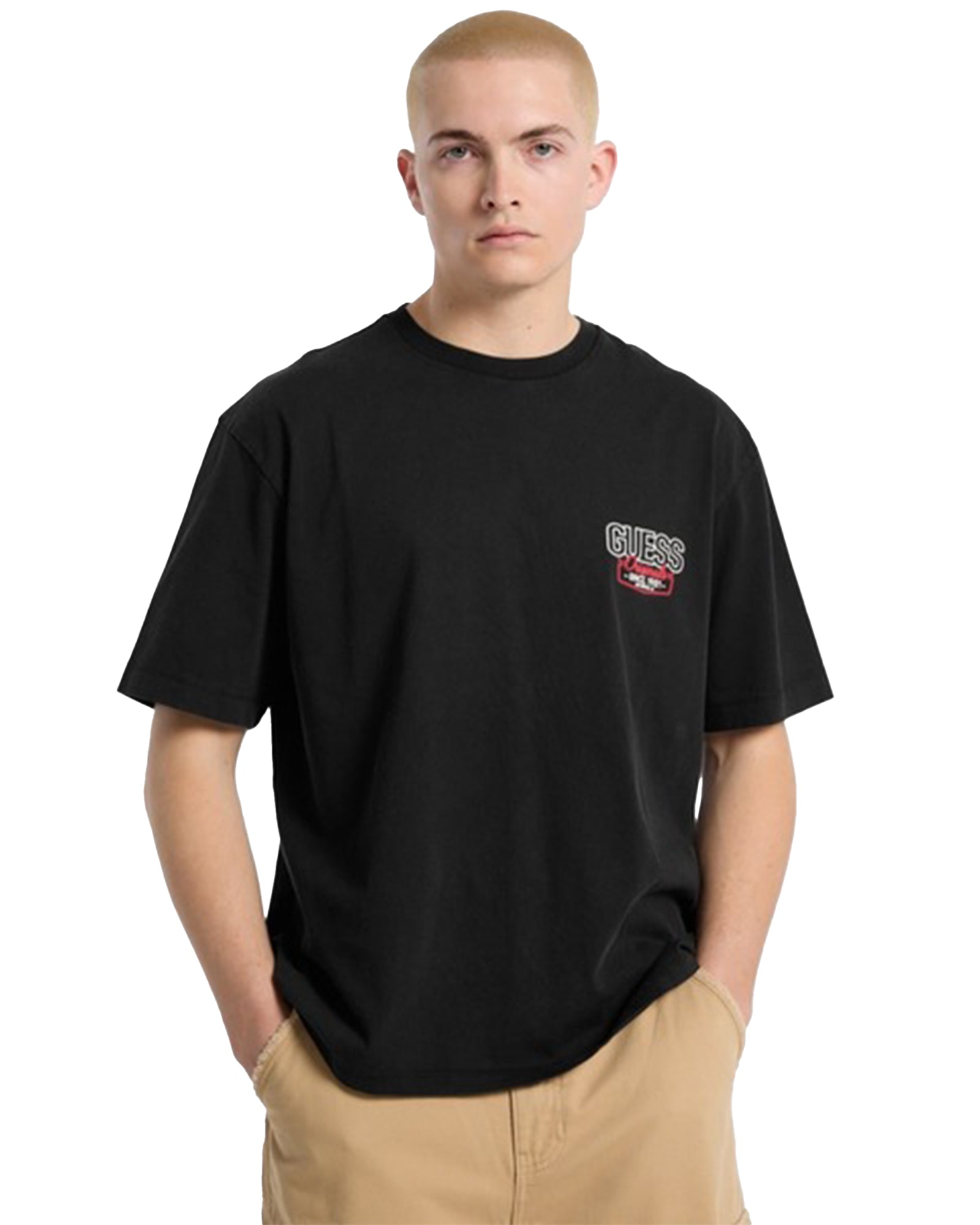 GUESS JEANS・ゲス ジーンズ - Tシャツ・カットソー GO AMERICAN CLASSIC TEE / BLACK