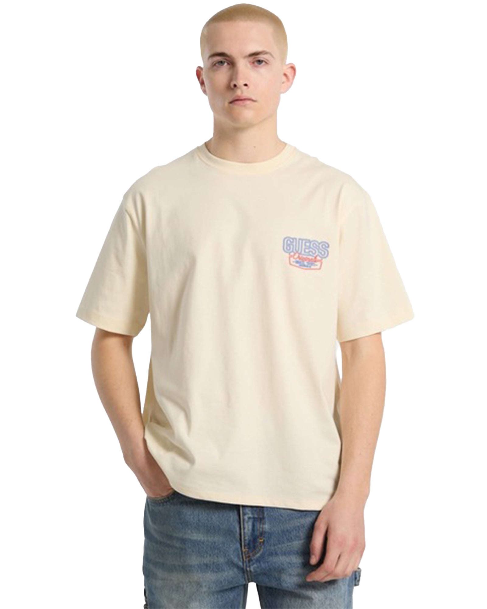 GUESS JEANS・ゲス ジーンズ - Tシャツ・カットソー GO PRINTED MUSCLE TEE / IVORY