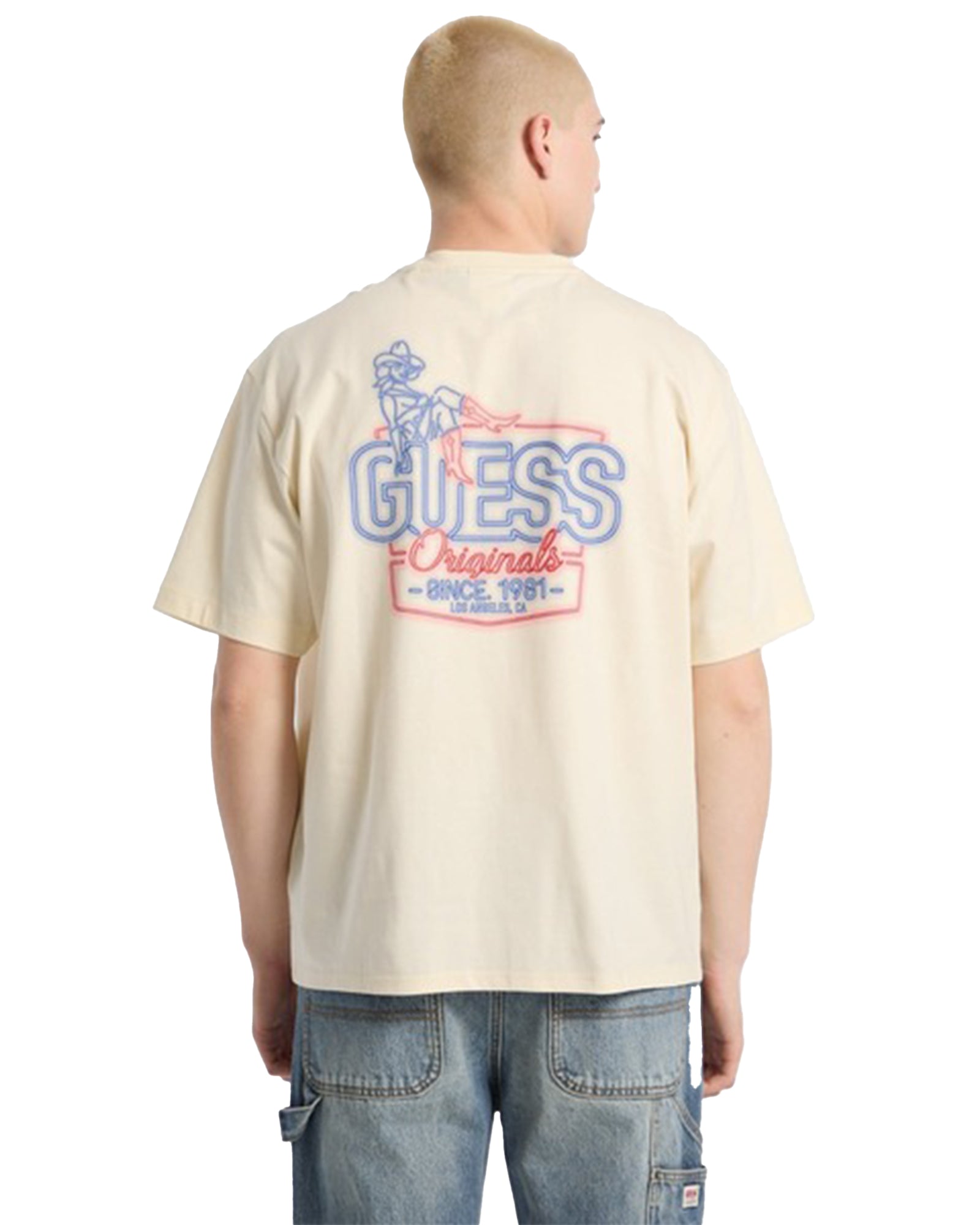 GUESS JEANS・ゲス ジーンズ - Tシャツ・カットソー GO PRINTED MUSCLE TEE / IVORY