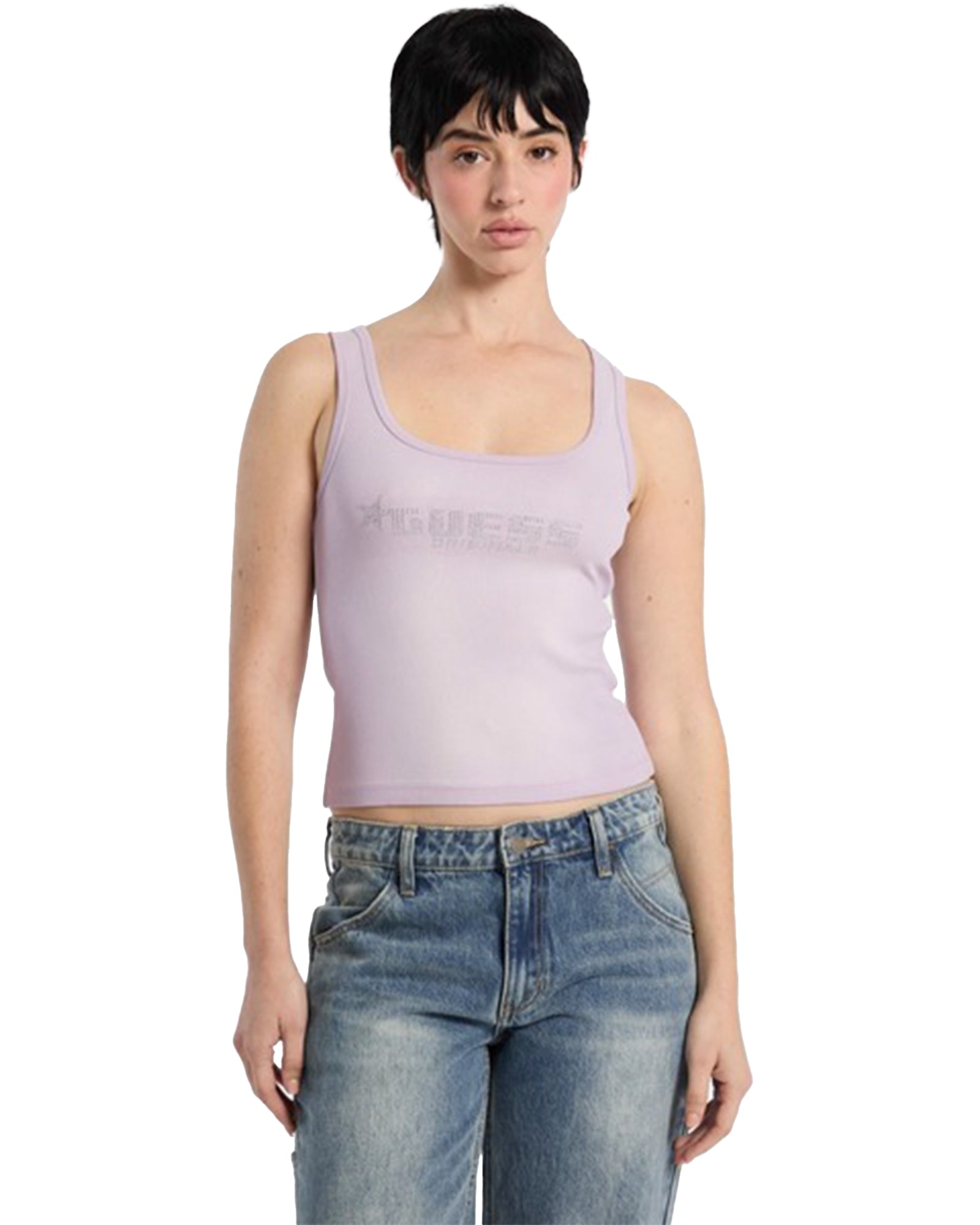 GUESS JEANS・ゲス ジーンズ - アンダーウェア GO RHINESTONE TANK TOP / PURPLE
