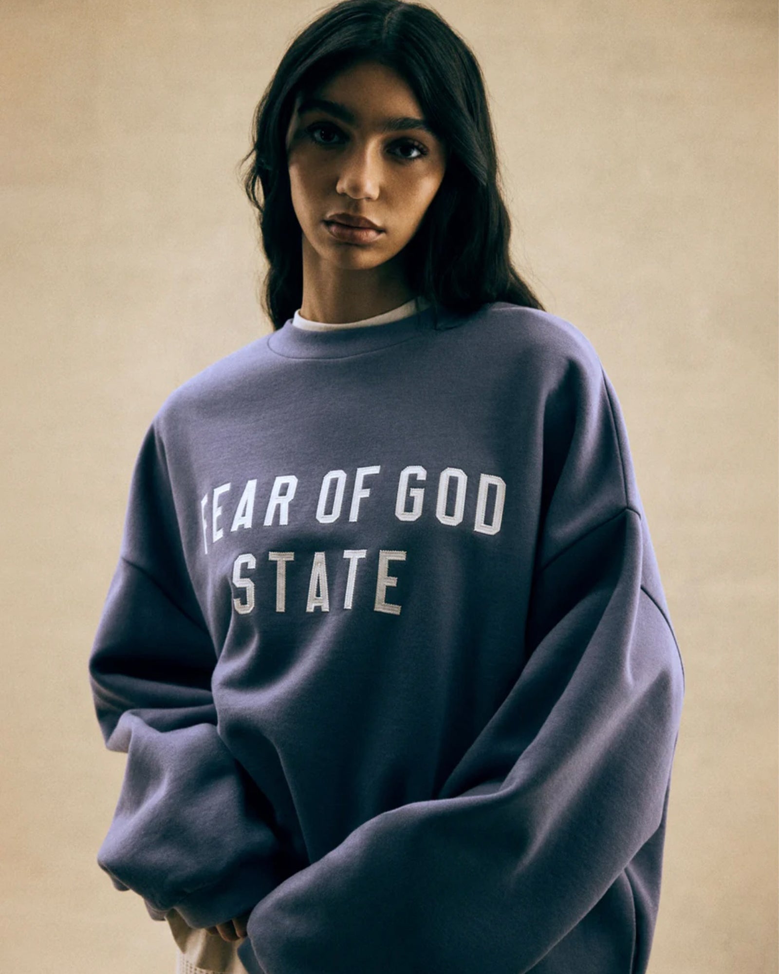 ESSENTIALS × HEAVY FLEECE CREWNECK / AMBER