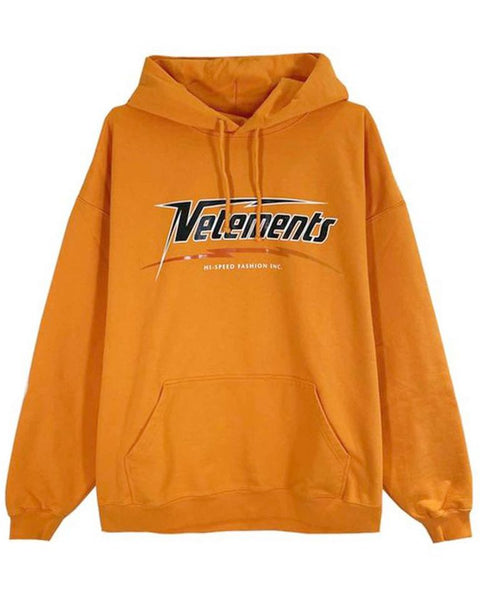 Vetements オレンジ パーカー HI-SPEED VETEMENTS (ヴェトモン) HI-SPEED HOODIE / NEON ORANGE