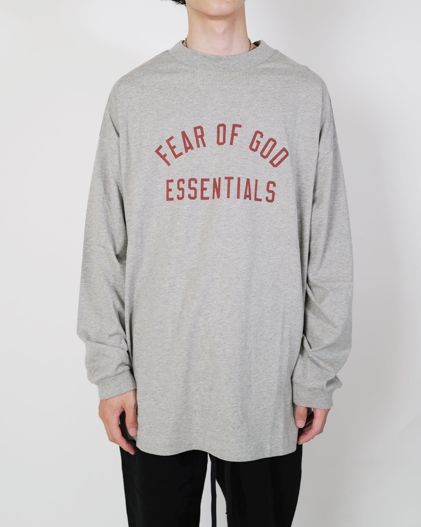 ESSENTIALS・エッセンシャルズ - L/S Tシャツ JERSEY LONG SLEEVE TEE / DARK HEATHER