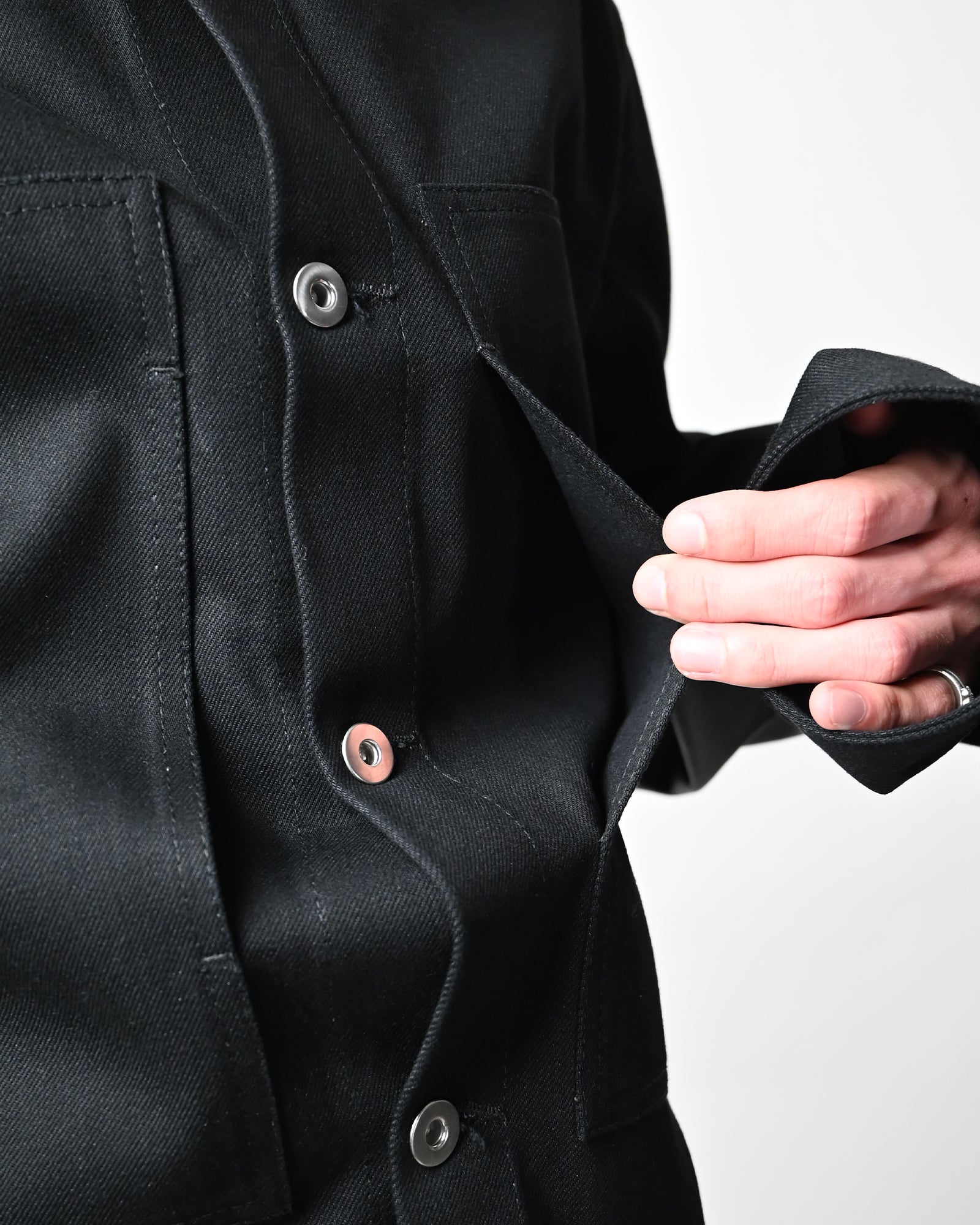 JIL SANDER・ジルサンダー - デニムジャケット OUTER SHIRT 17 WL / BLACK