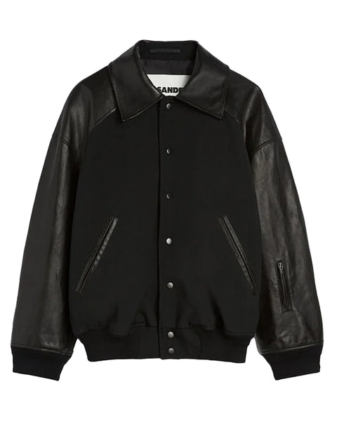 ジルサンダー　黒 レザージャケット コート Jil Sander(ジルサンダー) レザージャケット・コート(レディース