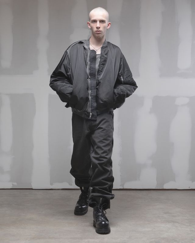 ALEXANDER DIGENOVA・アレキサンダー・ディジェノバ - ジャケット CUT OUT BOMBER / BLACK OIL WASH